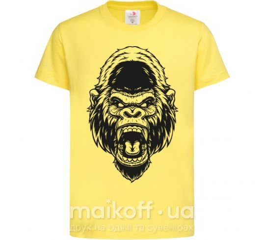 Дитяча футболка Злая горилла Лимонний фото