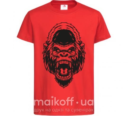 Детская футболка Злая горилла Красный фото