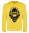 Свитшот Злая горилла Солнечно желтый фото