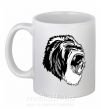 Чашка керамічна Серая горилла Білий фото