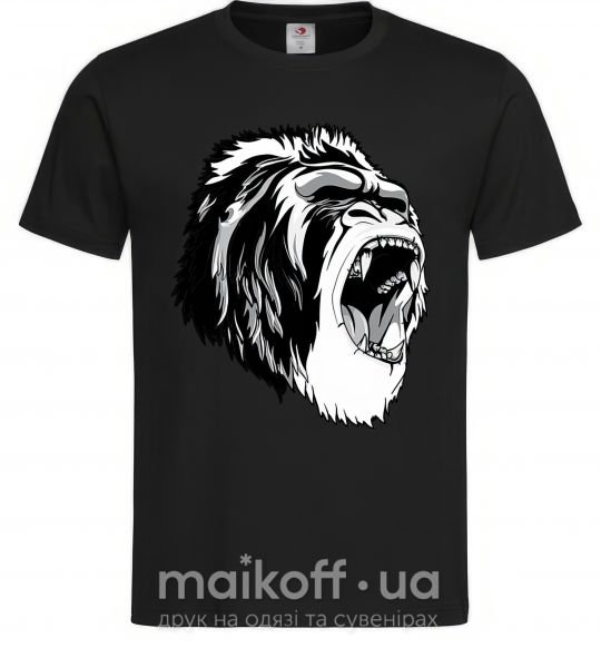 Чоловіча футболка Серая горилла Чорний фото