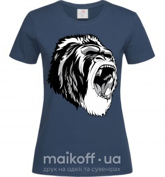 Жіноча футболка Серая горилла Темно-синій фото