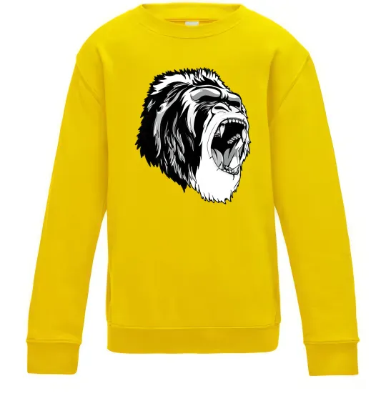 Дитячий світшот Сіра горила Сонячно жовтий фото