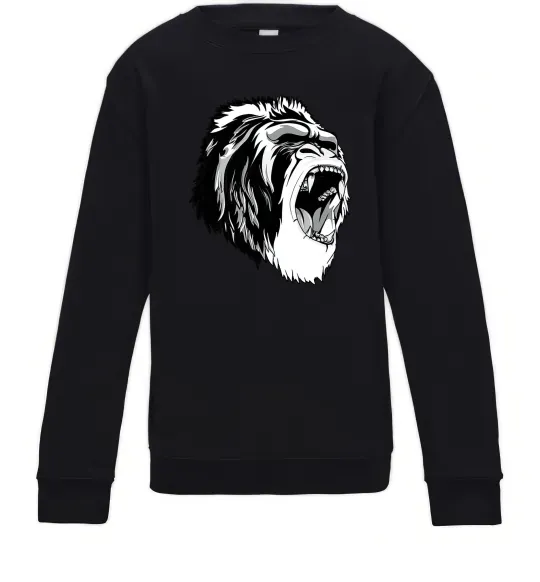 Дитячий світшот Сіра горила Чорний фото