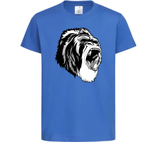 Дитяча футболка Сіра горила Яскраво-синій фото