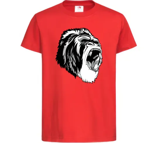 Дитяча футболка Сіра горила Червоний фото