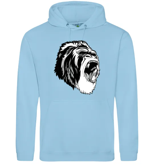 Чоловіча толстовка (худі) Сіра горила Блакитний фото