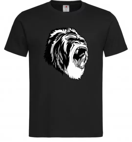 Мужская футболка Сіра горила Черный фото