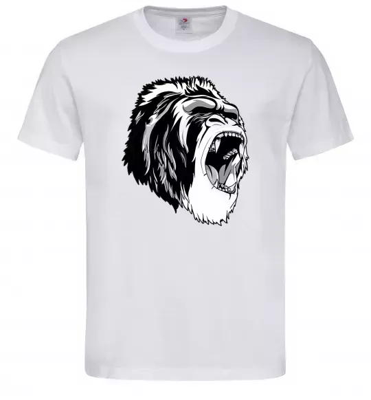 Мужская футболка Сіра горила Белый фото