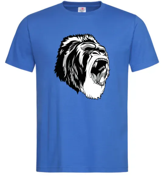 Мужская футболка Сіра горила Ярко-синий фото