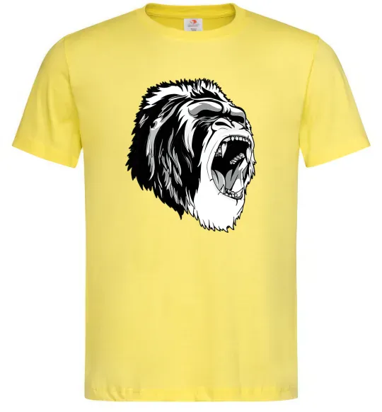 Мужская футболка Сіра горила Лимонный фото