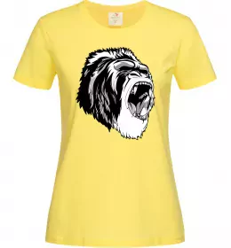 Женская футболка Сіра горила Лимонный фото