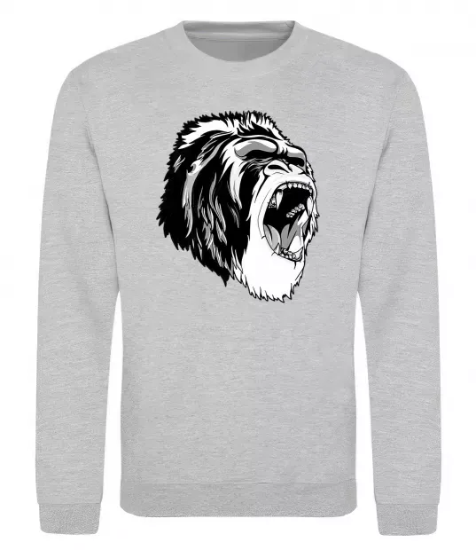 Свитшот Сіра горила Серый меланж фото