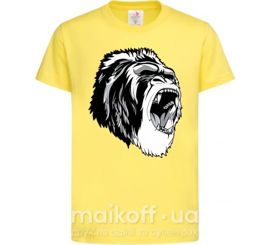 Детская футболка Серая горилла Лимонный фото