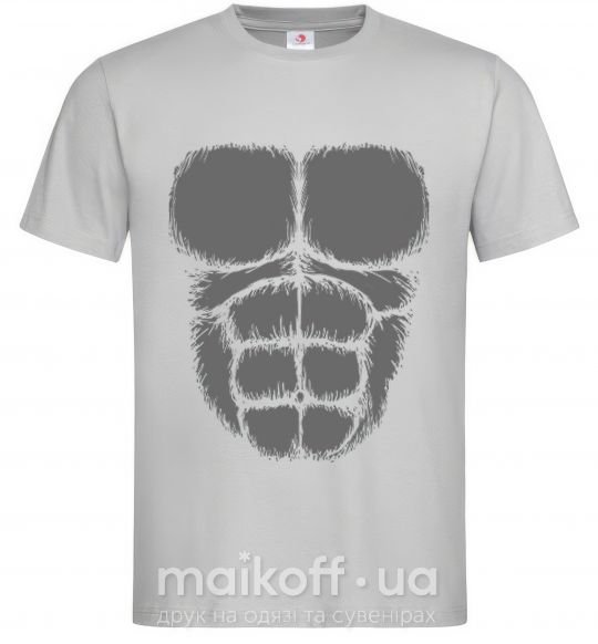 Мужская футболка Торс гориллы Серый фото