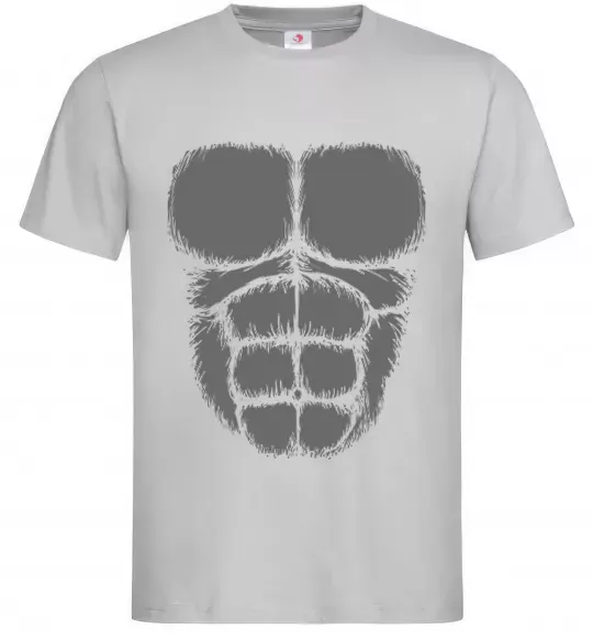 Чоловіча футболка Торс горили Сірий фото