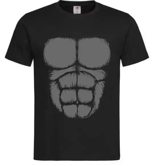 Чоловіча футболка Торс горили Чорний фото