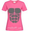 Женская футболка Торс гориллы Ярко-розовый фото