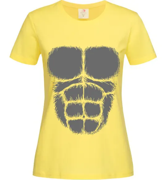 Женская футболка Торс горили Лимонный фото