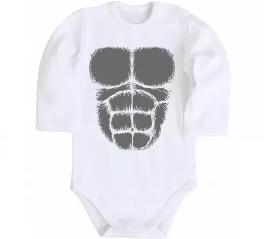 Детский боди Торс горили Белый фото