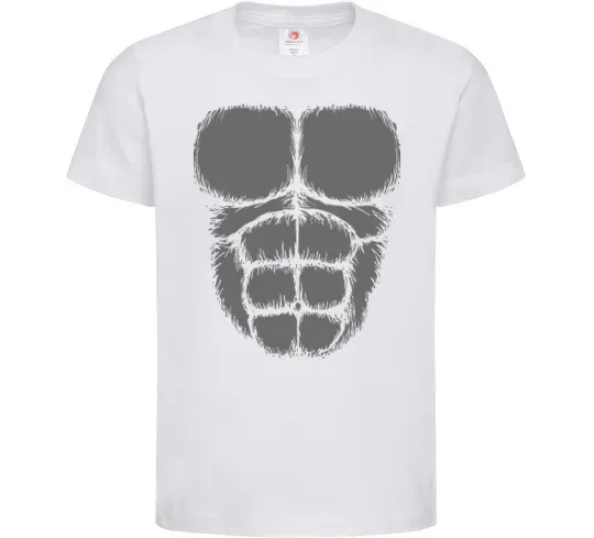 Детская футболка Торс горили Белый фото