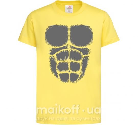 Дитяча футболка Торс гориллы Лимонний фото