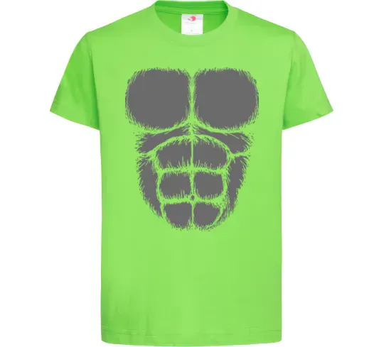 Детская футболка Торс горили Лаймовый фото
