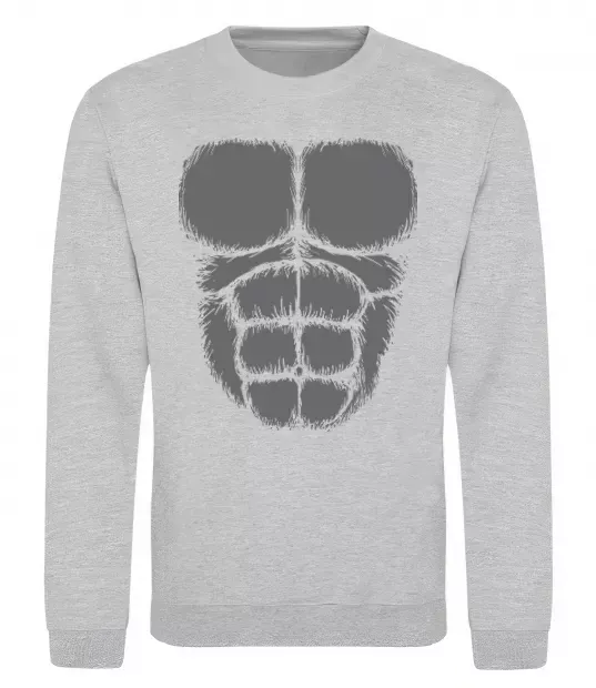 Свитшот Торс горили Серый меланж фото