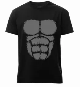 Мужская премиум футболка Горила сидить Белый фото