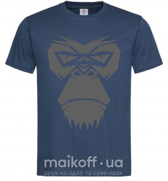 Мужская футболка Gorilla face Темно-синий фото