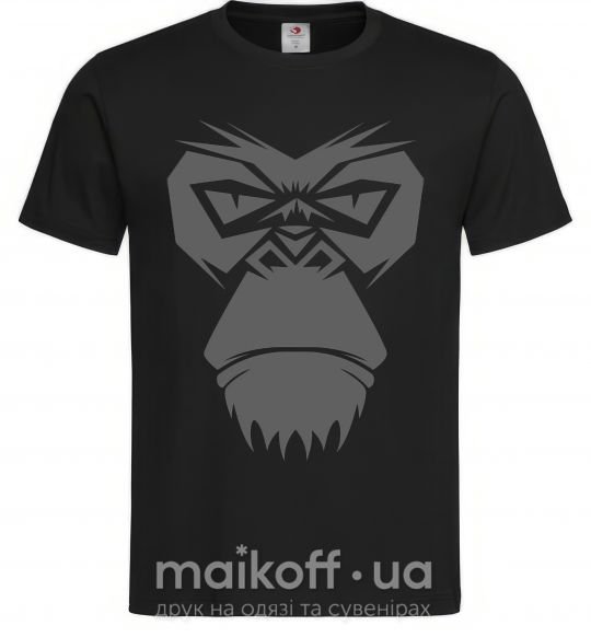Мужская футболка Gorilla face Черный фото