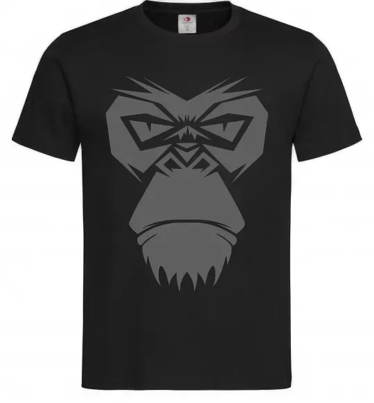 Чоловіча футболка Gorilla face Чорний фото