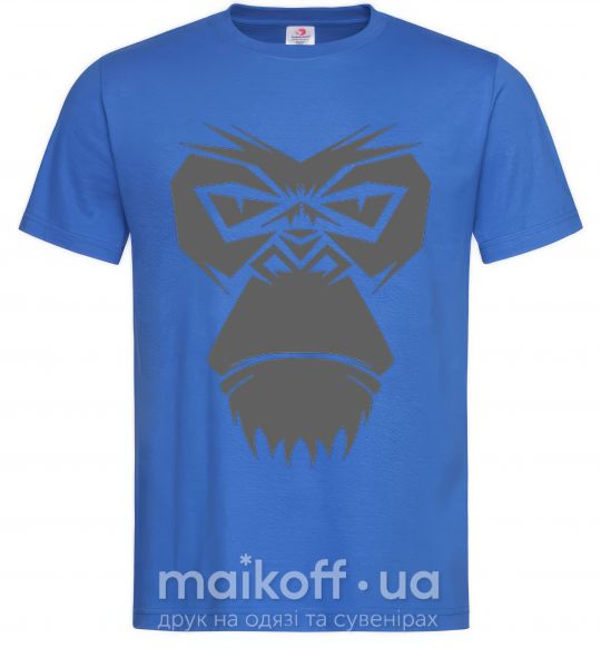 Мужская футболка Gorilla face Ярко-синий фото