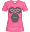 Жіноча футболка Gorilla face Яскраво-рожевий фото
