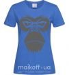 Жіноча футболка Gorilla face Яскраво-синій фото