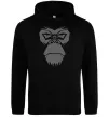 Мужская толстовка (худи) Gorilla face Черный фото
