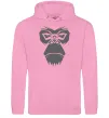Женская толстовка (худи) Gorilla face Розовый фото