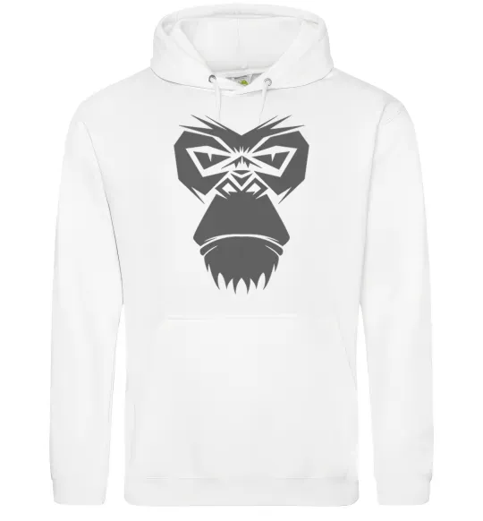 Жіноча толстовка (худі) Gorilla face Білий фото