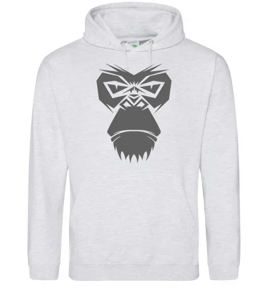 Жіноча толстовка (худі) Gorilla face Сірий меланж фото