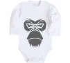 Дитячий бодік Gorilla face Білий фото