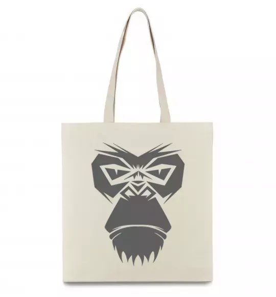 Эко-сумка Gorilla face Бежевый фото