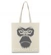 Еко-сумка Gorilla face Бежевий фото