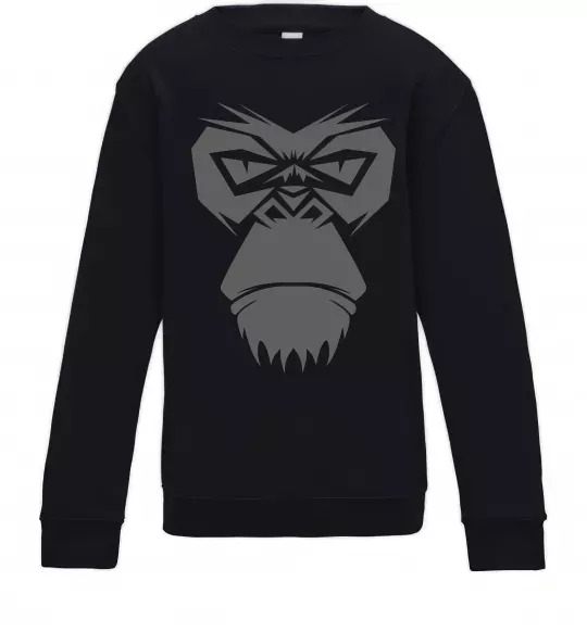 Детский Свитшот Gorilla face Черный фото