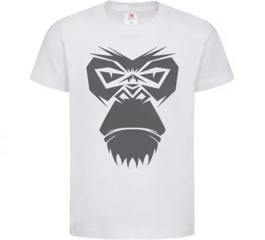 Дитяча футболка Gorilla face Білий фото