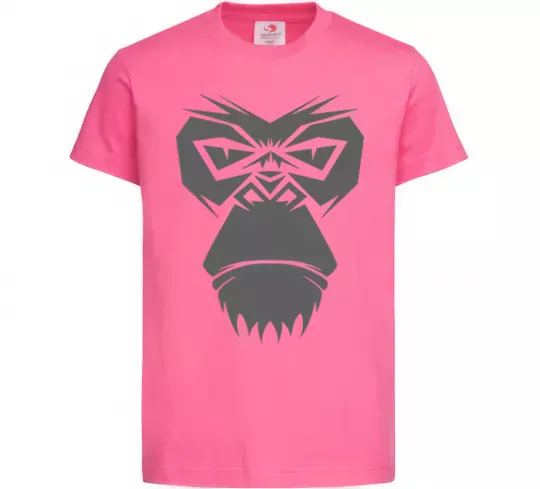 Дитяча футболка Gorilla face Яскраво-рожевий фото