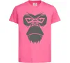 Дитяча футболка Gorilla face Яскраво-рожевий фото