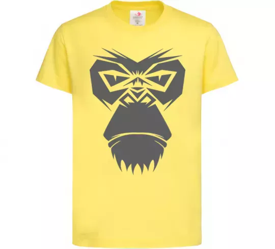 Дитяча футболка Gorilla face Лимонний фото