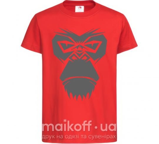 Детская футболка Gorilla face Красный фото