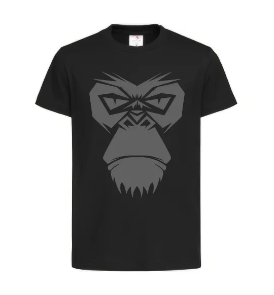 Детская футболка Gorilla face Черный фото