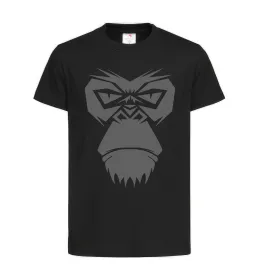 Детская футболка Gorilla face Черный фото